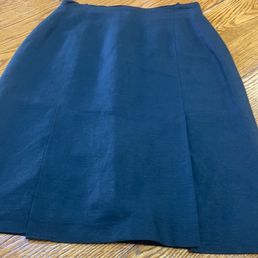 M.J. Carroll brand black linen blend skirt, 10